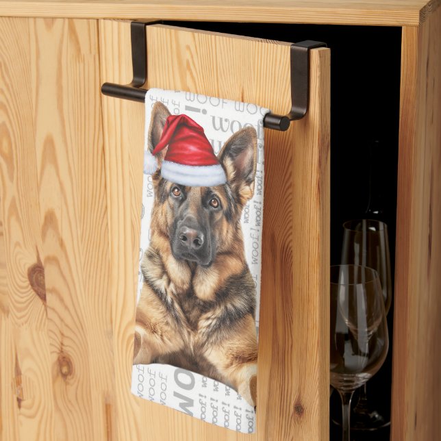 Pet Lover Holiday German Shepherd Dog Weihnachten Geschirrtuch (Drittel gefaltet)
