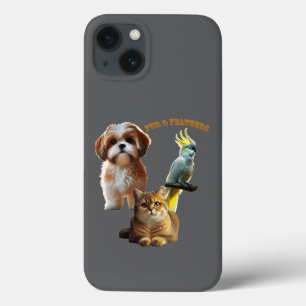 Pet Lover of Fur & Feathers Dog, Cat and Bird URM Case-Mate iPhone Hülle