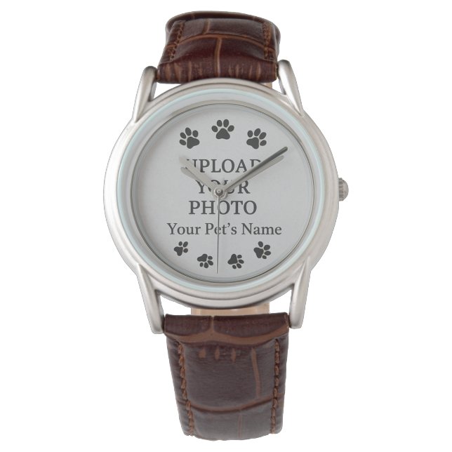 Pet Lover Watch - Foto und Name Ihres Haustiers ho Armbanduhr (Vorderseite)
