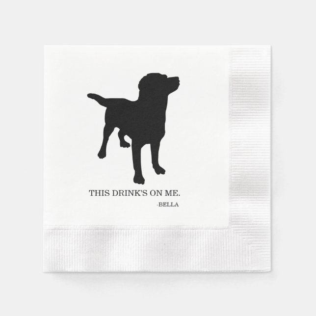 Pet Lovers Cocktail Napkin Serviette (Vorderseite)