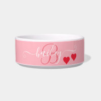 Pet Lovers Pink Heft Monogram Name