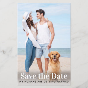 Pet Mariage Custom Photo Dog Enregistrer Les Carte