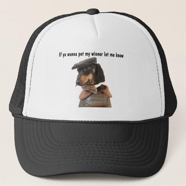 Pet meine Dackel Trucker Hat Truckerkappe (Vorderseite)