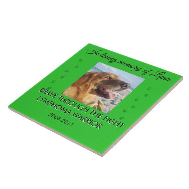 Pet Memorial 1 Photo - Brave Through The Fight  Fliese (Seite)