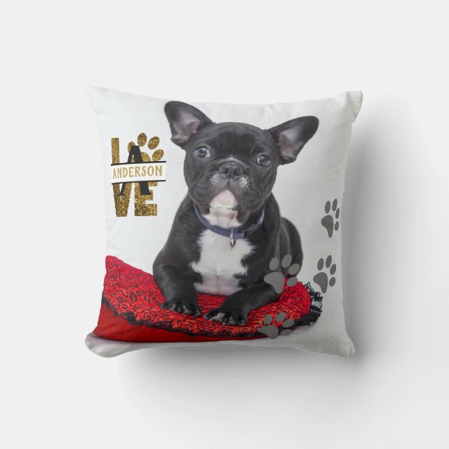 PET-Memorial (Dog Cat) FOTO Collage Geschenk benut Kissen (Vorderseite)