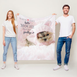 Pet Memorial Favorit Hallo Zitat Keepake Foto Fleecedecke