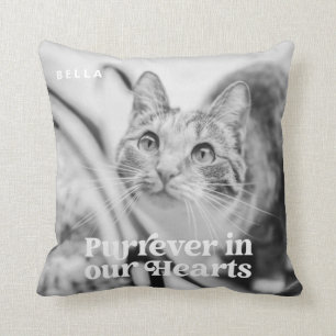 Pet-Memorial Forever in unserem Hearts Simple Foto Kissen