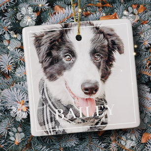 Pet Memorial Keepake für immer in unserem Herz-Fo Keramikornament