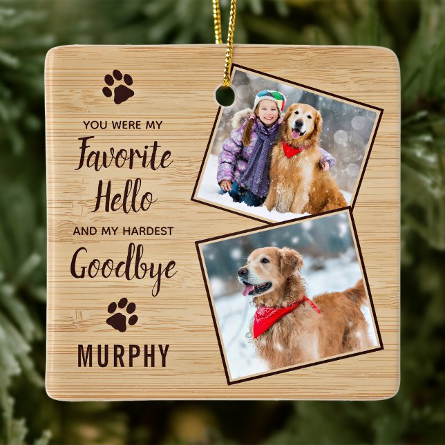 Pet Memorial Keepsake Photo Keramikornament (Von Creator hochgeladen)