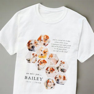 Pet Memorial Modern Simple 10 Foto Collage T-Shirt