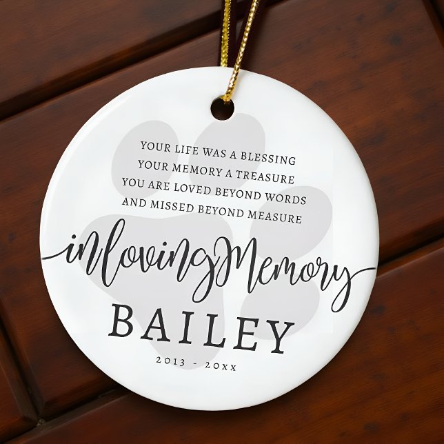 Pet Memorial Moderne Elegante einfache und schicke Keramik Ornament (Von Creator hochgeladen)