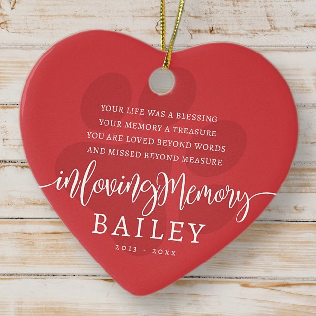 Pet Memorial Moderne Elegante einfache und schicke Keramik Ornament (Von Creator hochgeladen)