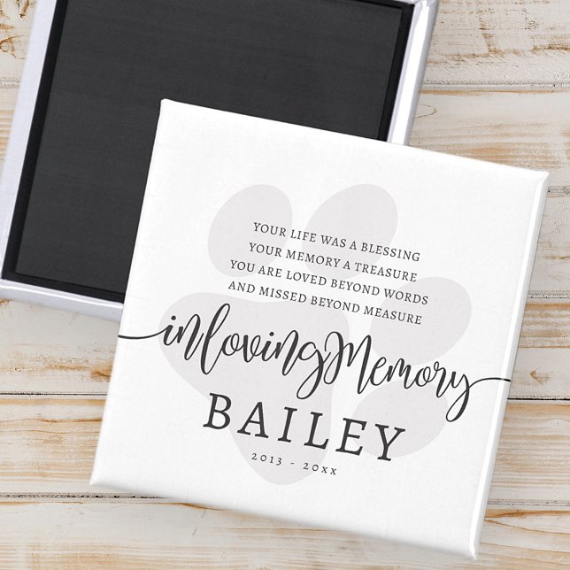 Pet Memorial Moderne Elegante einfache und schicke Magnet (Von Creator hochgeladen)