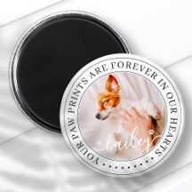 Pet Memorial Paw Prints Hearts Elegantes Chic Foto