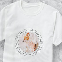 Pet Memorial Paw Prints Hearts Elegantes Chic Foto