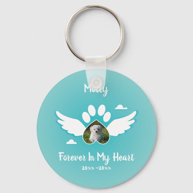 Pet-Memorial personalisieren Schlüsselanhänger (Vorderseite)