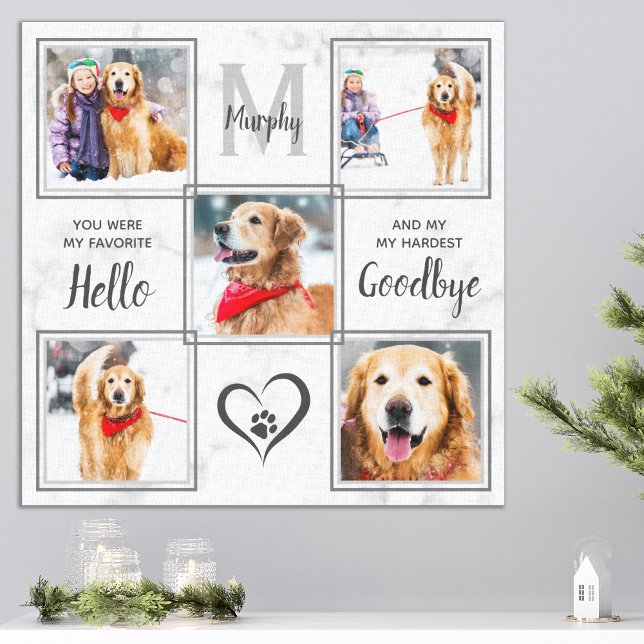 Pet Memorial Personalisiert Einzigartig 5 FotoColl Leinwanddruck (Von Creator hochgeladen)