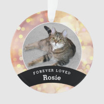 Pet Memorial Personalisiert Gold Bokeh Foto hinzuf