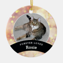 Pet Memorial Personalisiert Gold Bokeh Hinzufügen 