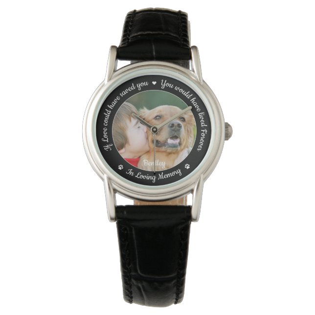 Pet Memorial Pet Loss Bewahren Benutzerdefiniertes Armbanduhr (Vorderseite)