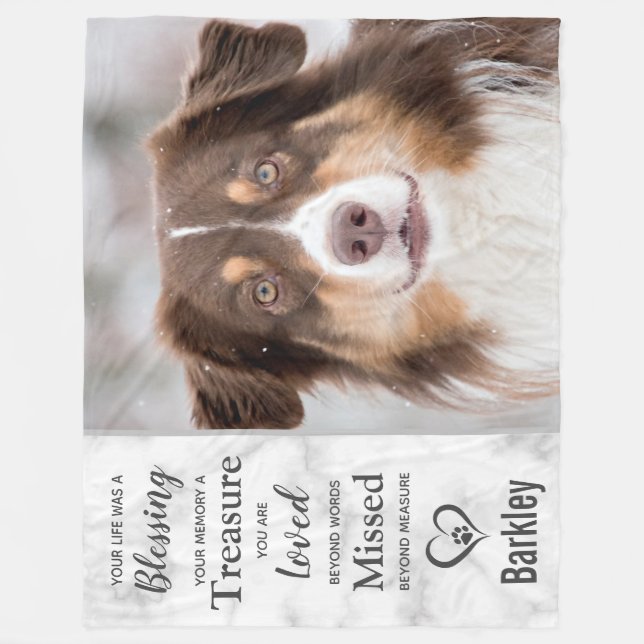 Pet Memorial Pet Loss Foto Fleecedecke (Vorderseite)