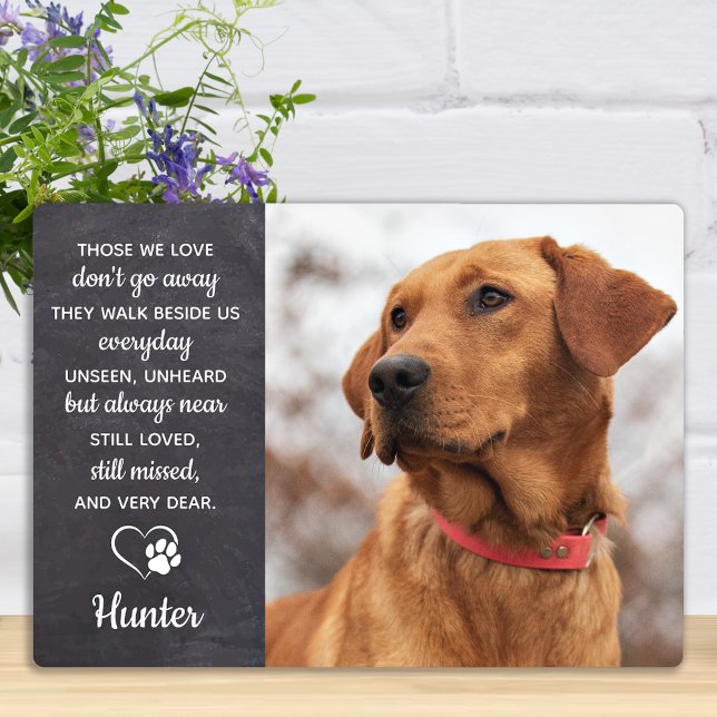 Pet Memorial Pet Loss Geschenk Beileid Hund Foto Fotoplatte (Von Creator hochgeladen)