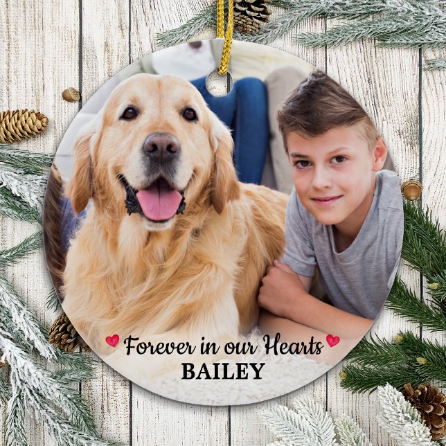 Pet Memorial Pet Loss Personalisiert Hund Foto Keramik Ornament (Von Creator hochgeladen)
