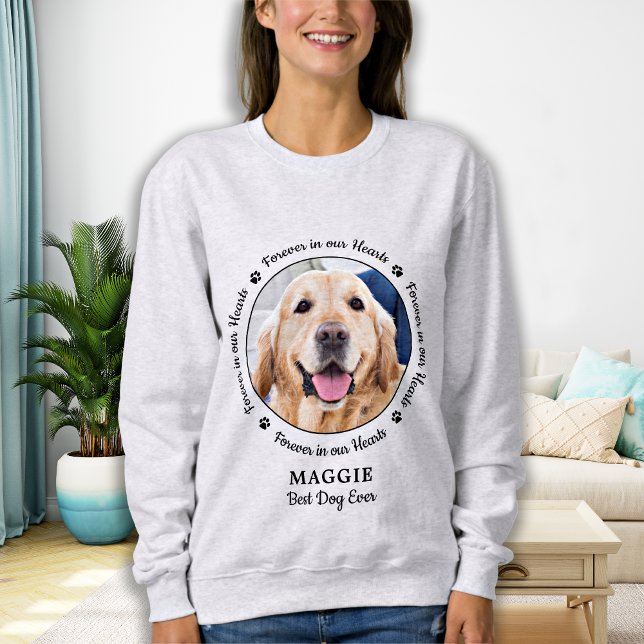 Pet Memorial Pet Loss Personalisiert Hund Foto T-S Sweatshirt (Von Creator hochgeladen)
