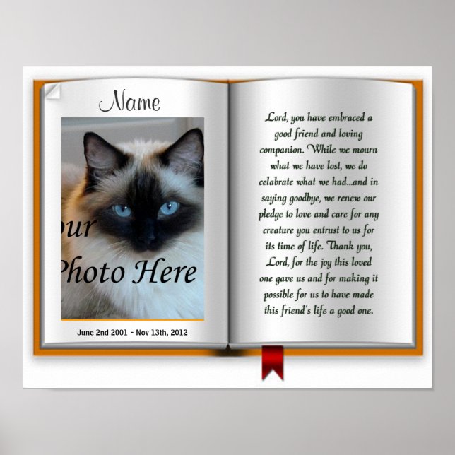 Pet Memorial Postal Print - Religious - Cat Dog Poster (Vorne)