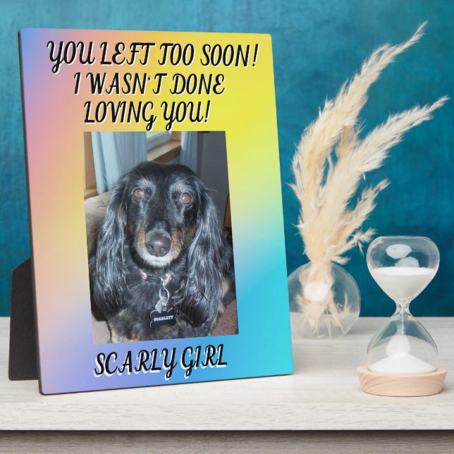 Pet Memorial Sie Verlassen zu bald Pet Foto und Na Fotoplatte (Seite)