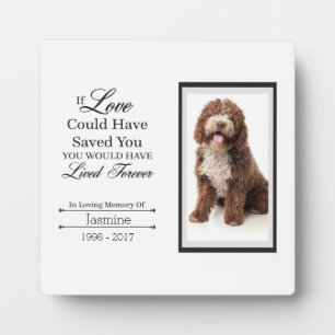Pet Memorial Tabletop Plaque with Easel Fotoplatte