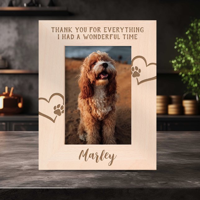 Pet Memorial Vielen Dank Geätzte Rahmen (Von Creator hochgeladen)