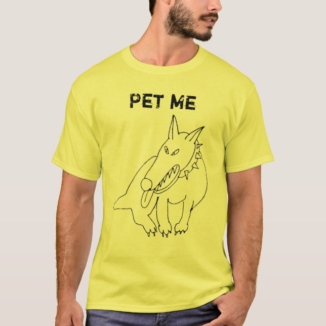 Pet mich T-Shirt (Vorderseite)