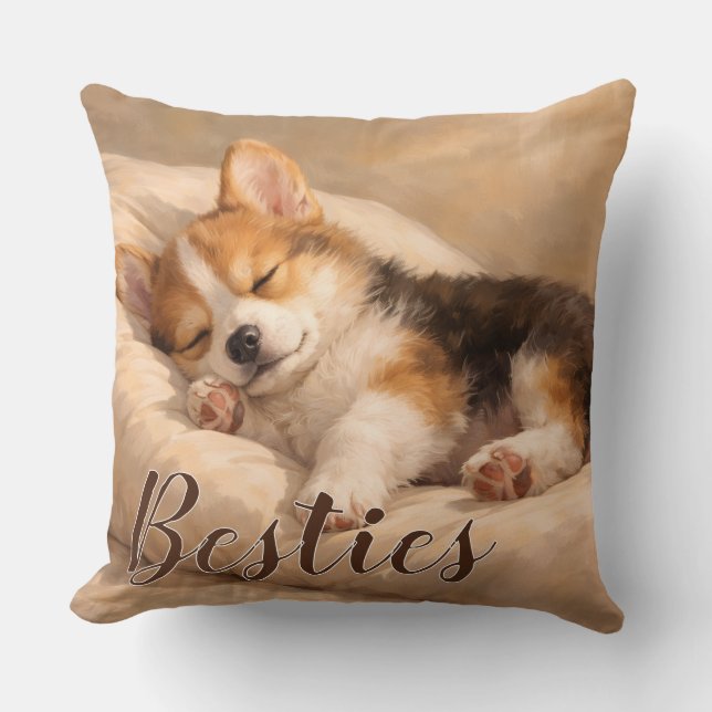 Pet mom besties  throw  Pillow Kissen (Vorderseite)