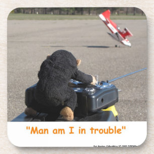 Pet Monkey Crashing Vaters RC Flugzeug Untersetzer