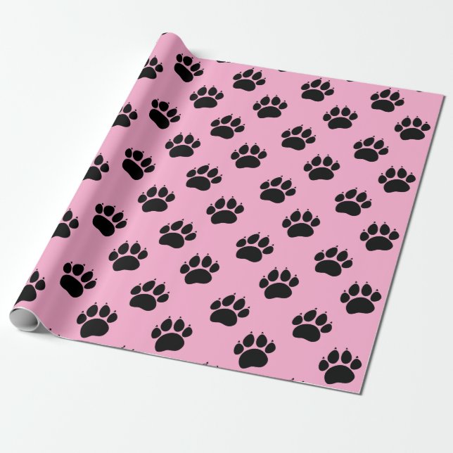 Pet-Muster auf rosa Wrapping Paper Geschenkpapier (Ungerollt)
