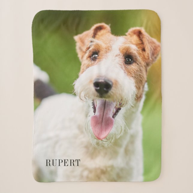 Pet Name Foto Typografie anpassen Sherpadecke (Vorderseite)