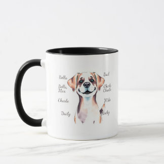 Pet Name Photo Mug Modern Cool Typography