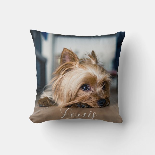 PET-NAME und Foto-Kissen Kissen (Vorderseite)