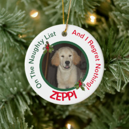Pet Naughty List Weihnachten Keramik Ornament