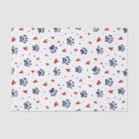 Pet Paw Print Herz Muster Valentinstag