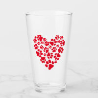 Pet Paw Prints Heart | Niedlicher Hund und Katzenr