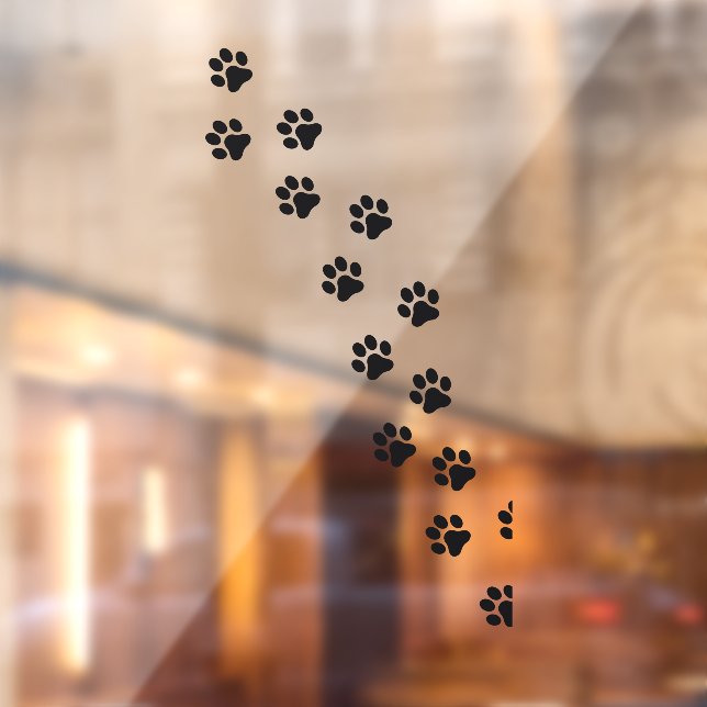 Pet Paw Prints Pet Grooming Shop Front Fensteraufkleber (Blatt 2)