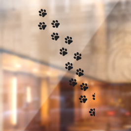 Pet Paw Prints Pet Grooming Shop Front Fensteraufkleber