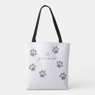 PET paws animal PATH YOUR NAME Tasche