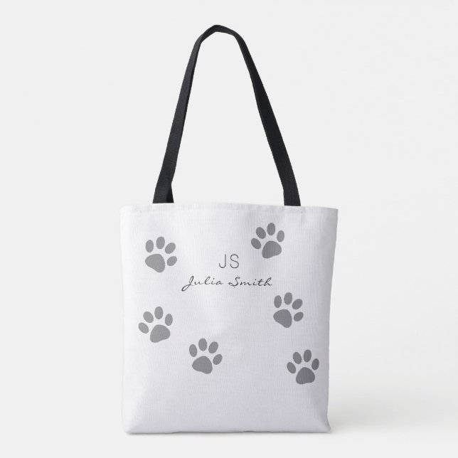 PET paws animal PATH YOUR NAME Tasche (Rückseite)
