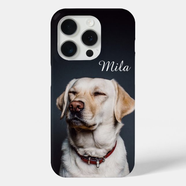 Pet Phone Case mit Foto für Haustiere + Name Perso (Rückseite)