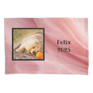 Pet photo - rose silk kissenbezug