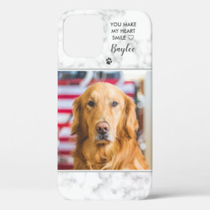 Pet Photo Stylish Marble Modern Quote Dog Cat Case-Mate iPhone Hülle