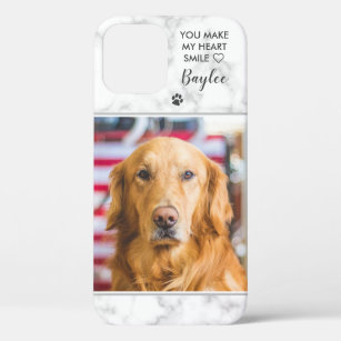 Pet Photo Stylish Marble Modern Quote Dog Cat Case-Mate iPhone Hülle